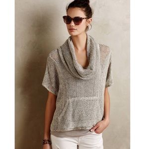 Anthropologie Sapin Cowl Neck Short Sleeve Sweater